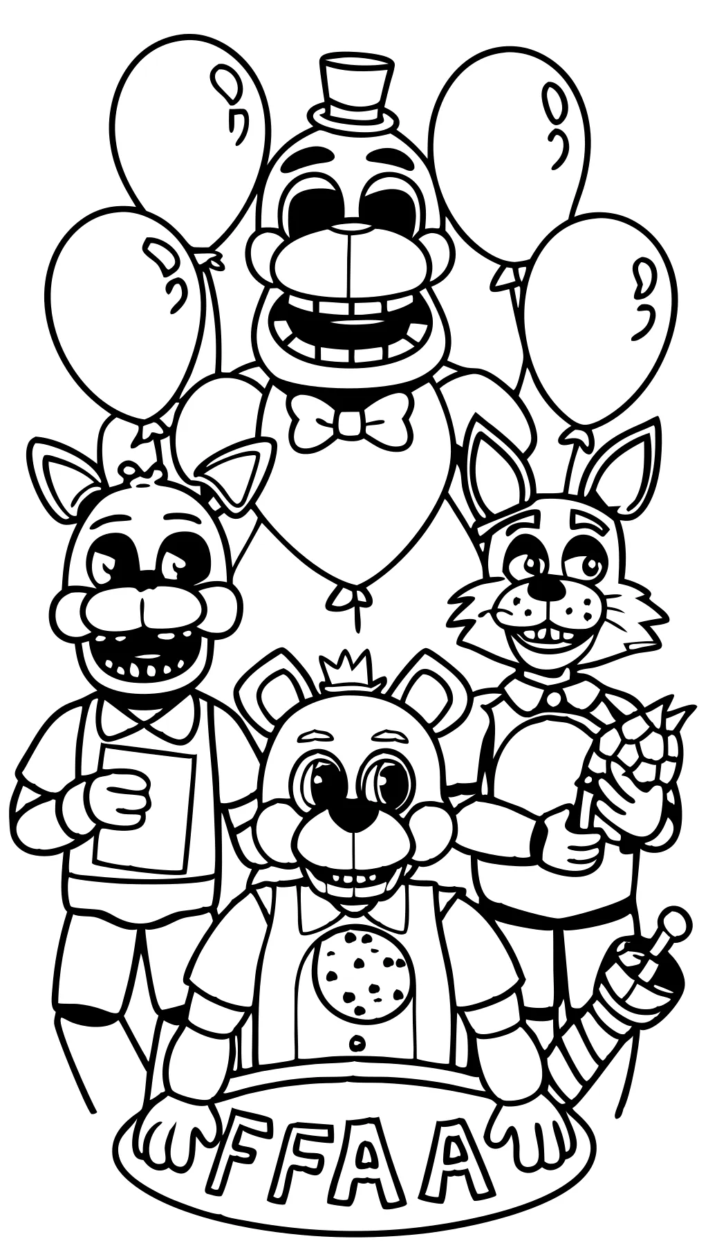 Cinco noches en Freddys Coloring Pages